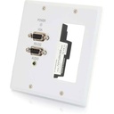 C2G TruLink Dual Gang VGA+3.5mm+RS232+Decora over Cat5 Transmitter- White