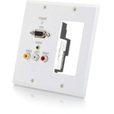 C2G TruLink Dual Gang VGA+3.5mm+Composite+Decora over Cat5 Receiver- White