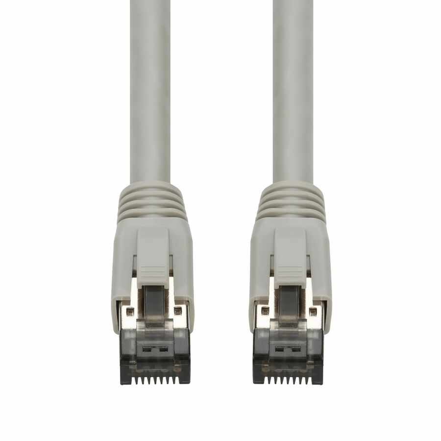 AddOn 7ft Gray CAT 8 Shielded (S/FTP) PVC Ethernet Cable Snagless Easy Boot RJ-45 M/M