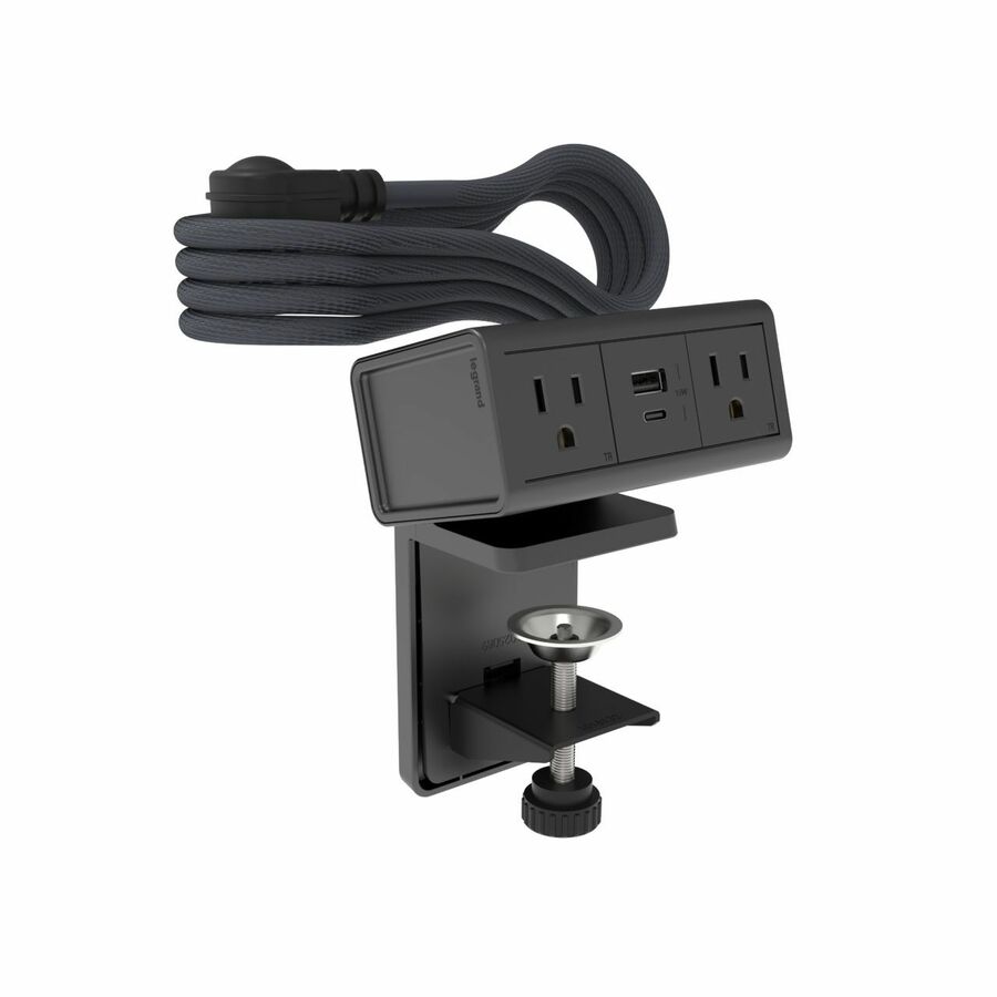 Wiremold DPC Series Dash 3-Cube Desktop Power Center - Graphite