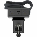 Wiremold D3RUR6XRGC dash 3-Cube Desktop Power Center - Graphite