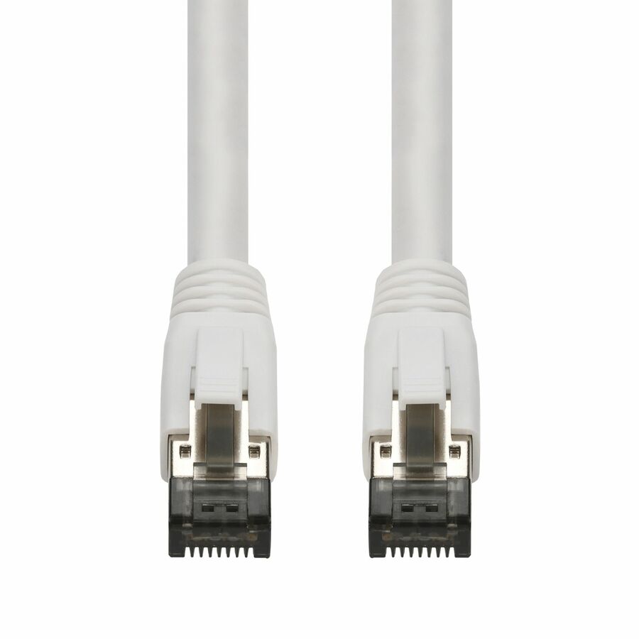 AddOn 15ft White CAT 8 Shielded (S/FTP) PVC Ethernet Cable Snagless Easy Boot RJ-45 M/M