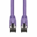 AddOn 2ft Purple CAT 8 Shielded (S/FTP) PVC Ethernet Cable Snagless Easy Boot RJ-45 M/M
