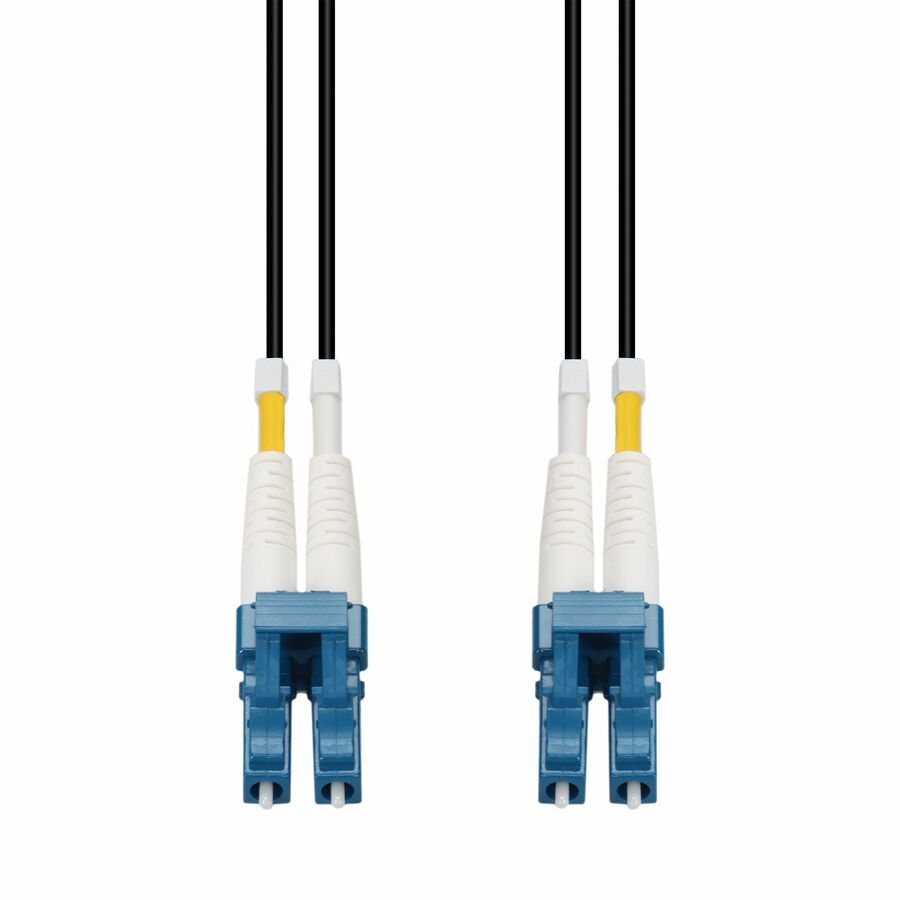 AddOn 70m LC to LC Black OS2 Duplex Armored SMF Fiber Patch Cable with 7mm OD Jacket