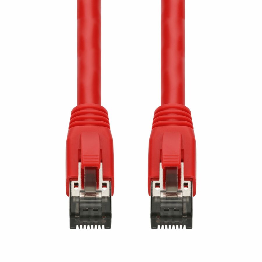 AddOn 10ft Red CAT 8 Shielded (S/FTP) PVC Ethernet Cable Snagless Easy Boot RJ-45 M/M