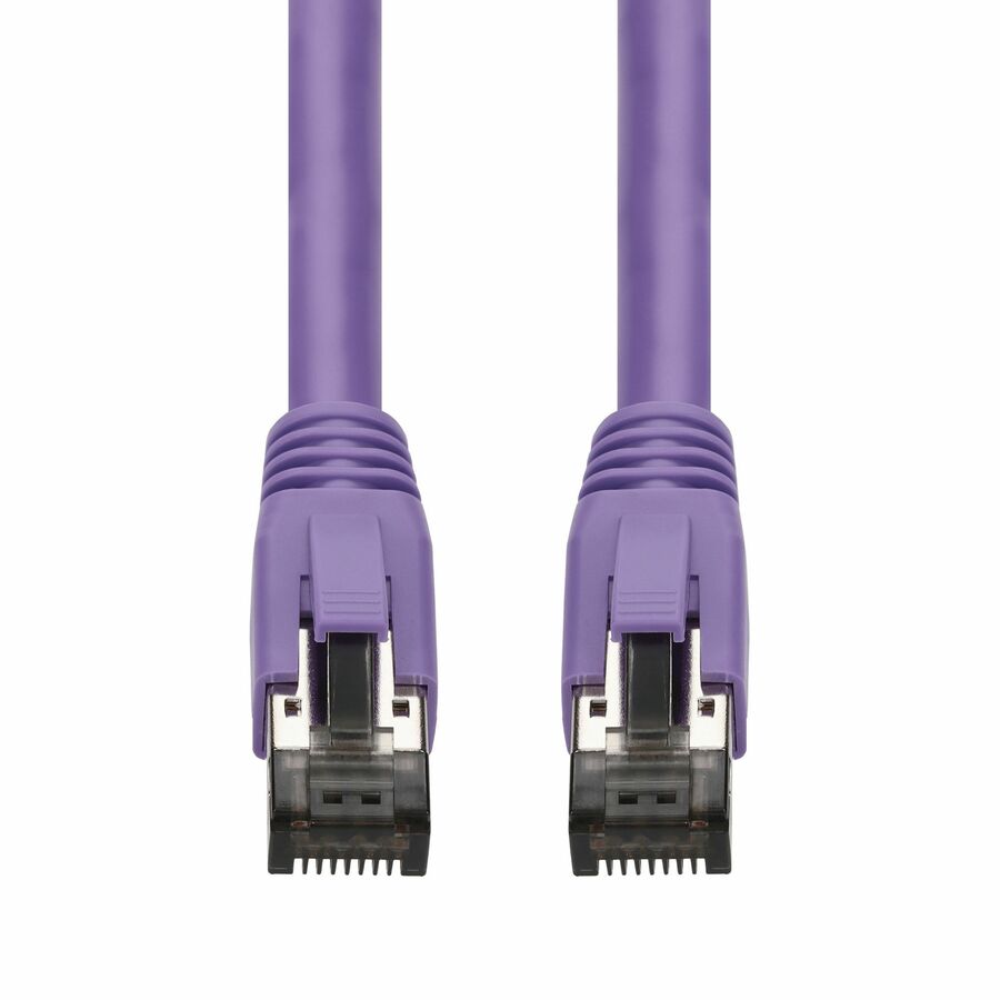 AddOn 1ft Purple CAT 8 Shielded (S/FTP) PVC Ethernet Cable Snagless Easy Boot RJ-45 M/M