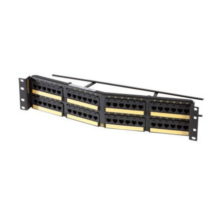 Ortronics Clarity Cat6a 48 Port Angled Panel - 110/6port - T568A/B - 3.5 x 19 - HD