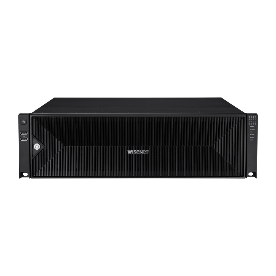 Wisenet 64CH 8K 400Mbps H.265 AI NVR - 160 TB HDD