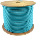 AddOn 1000ft Non-Terminated Aqua OM4 OFNR (Riser-Rated) 6-Strand Fiber Bulk Cable