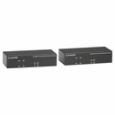 Black Box KVX Series KVM Extender Kit over Fiber - 4K, Dual-Monitor, HDMI/DisplayPort, USB 2.0, Serial, Audio, Local Video
