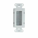On-Q Cable Access Strap, White, HDMI, Coaxial, Cat5e / Cat6 Access Wall Plate