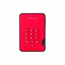 iStorage diskAshur2 SSD 256GB Secure Portable Solid State Drive | Red | Incorporated Common Criteria EAL 5+ | PIN protected | AES-XTS 256-bit Full Disk Hardware Encryption | Dust/Water Resistant | TAA Compliant