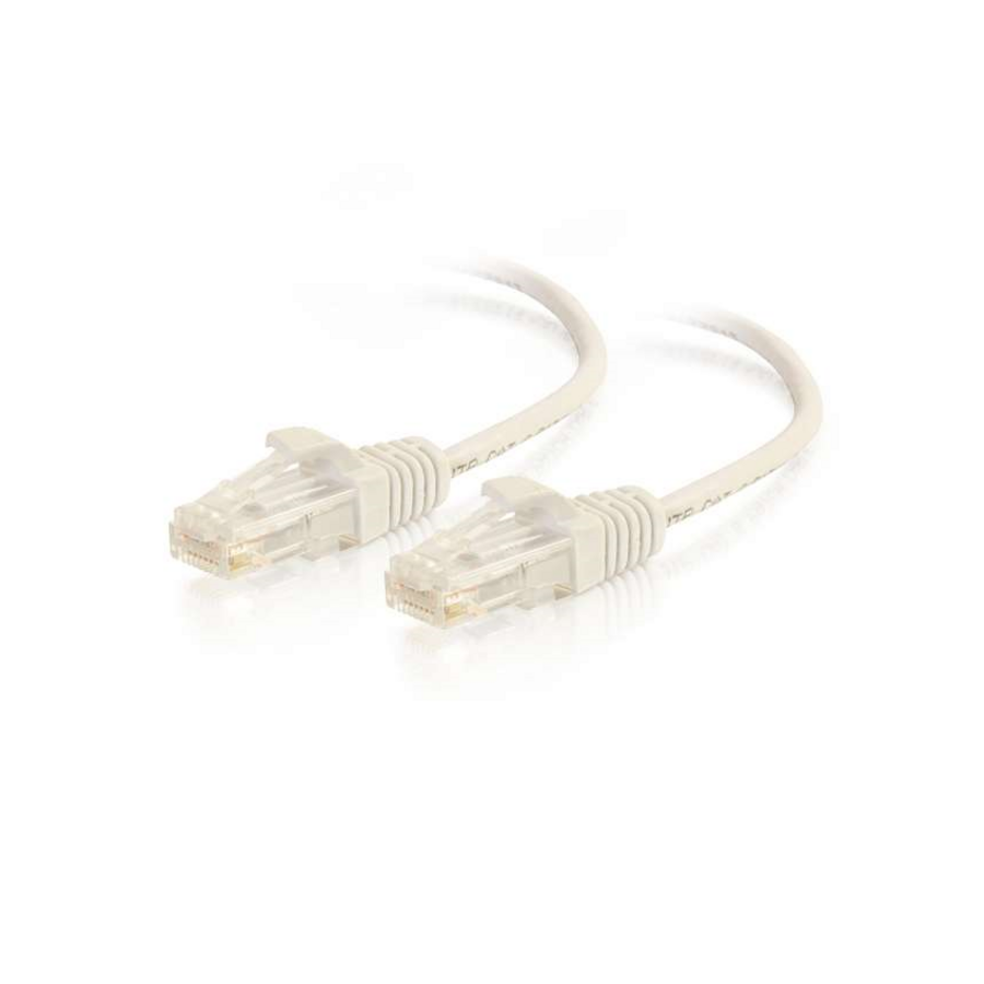 Legrand 2ft Q-Series Slim Snagless Cat 6 Unshielded (UTP) Ethernet Network Cable - White