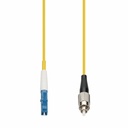 AddOn 60m LC to FC Yellow OS2 Simplex OFNR (Riser-Rated) SMF Fiber Patch Cable