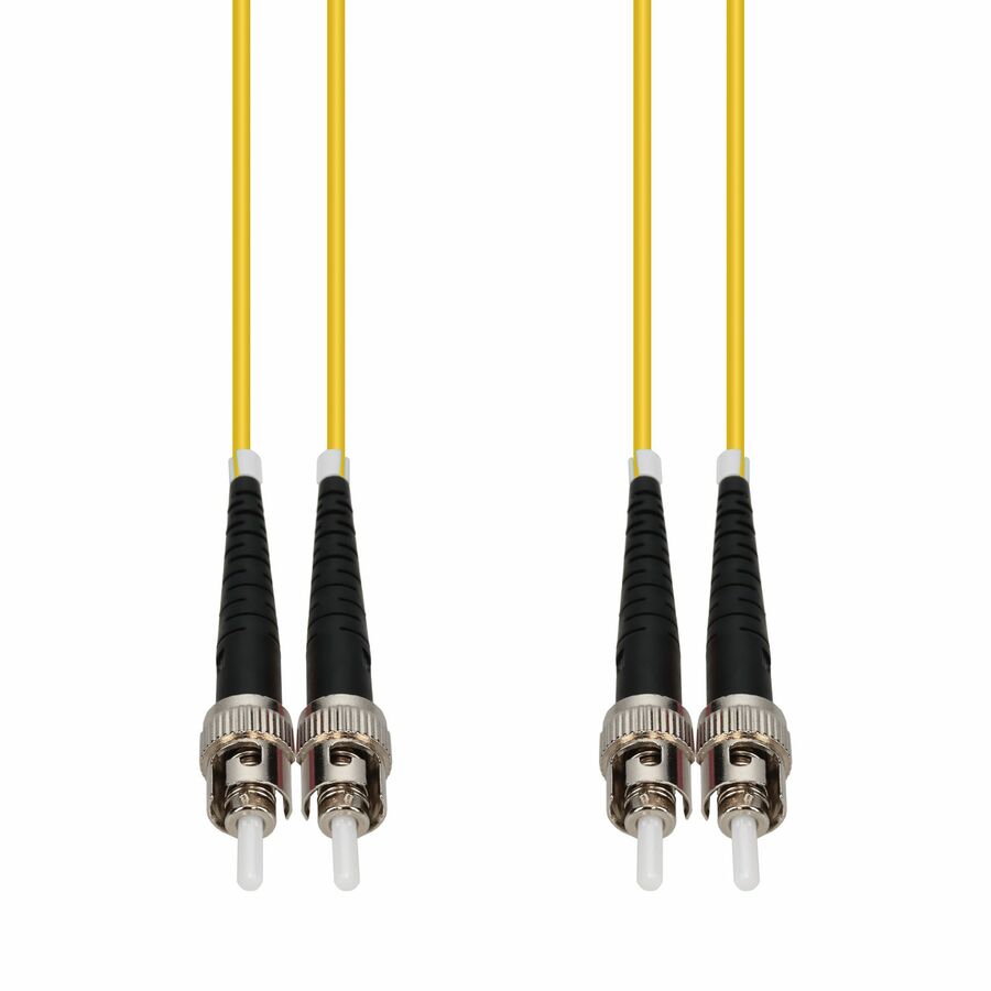 AddOn 3m ST to ST Yellow OS2 Duplex OFNP (Plenum-Rated) SMF Fiber Patch Cable