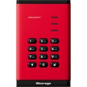 iStorage diskAshur3 512 GB Portable Solid State Drive | Red | Incorporated Common Criteria EAL 5+ | PIN protected | AES 256-bit Full Disk Hardware Encryption | Dust/Water Resistant | TAA Compliant