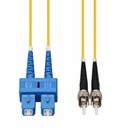 AddOn 8m SC to ST Yellow OS2 Duplex OFNR (Riser-Rated) SMF Fiber Patch Cable