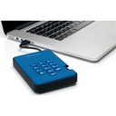 iStorage diskAshur2 HDD 1 TB | Secure Portable Hard Drive | Blue | Incorporated Common Criteria EAL 5+ | PIN protected | AES-XTS 256-bit Full Disk Hardware Encryption | Dust/Water Resistant | TAA Compliant