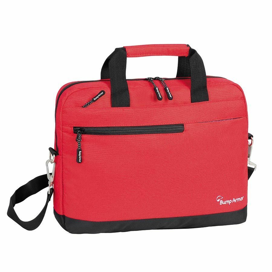 Bump Armor Crew Carrying Case for 15" Notebook, Cable, Accessories, ID Card - Red