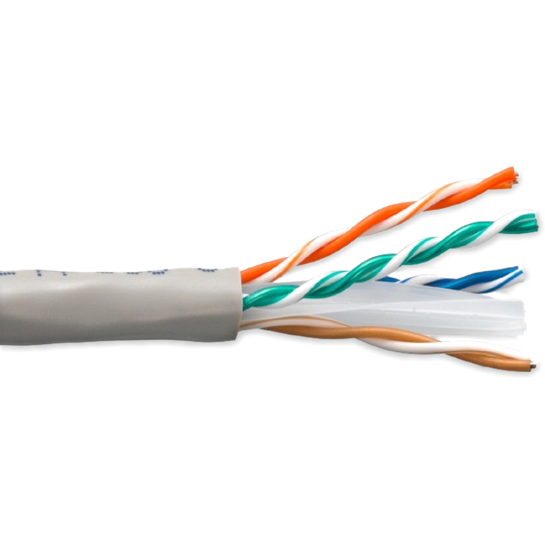 ENET Cat6 Stranded 23AWG 4Pair, 550 MHz Copper Cable UTP CMR Jacket 1000ft, Gray