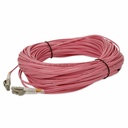 AddOn 15m LC to LC Pink OM4 Duplex OFNR (Riser-Rated) Fiber Patch Cable