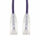AddOn 100ft Purple CAT 6A Slim PVC Ethernet Cable Snagless Clear-Claw RJ-45 M/M