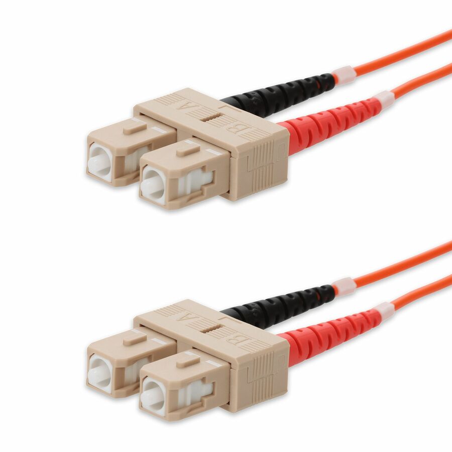AddOn 2m SC to SC Orange OM4 Duplex OFNR (Riser-Rated) Fiber Patch Cable