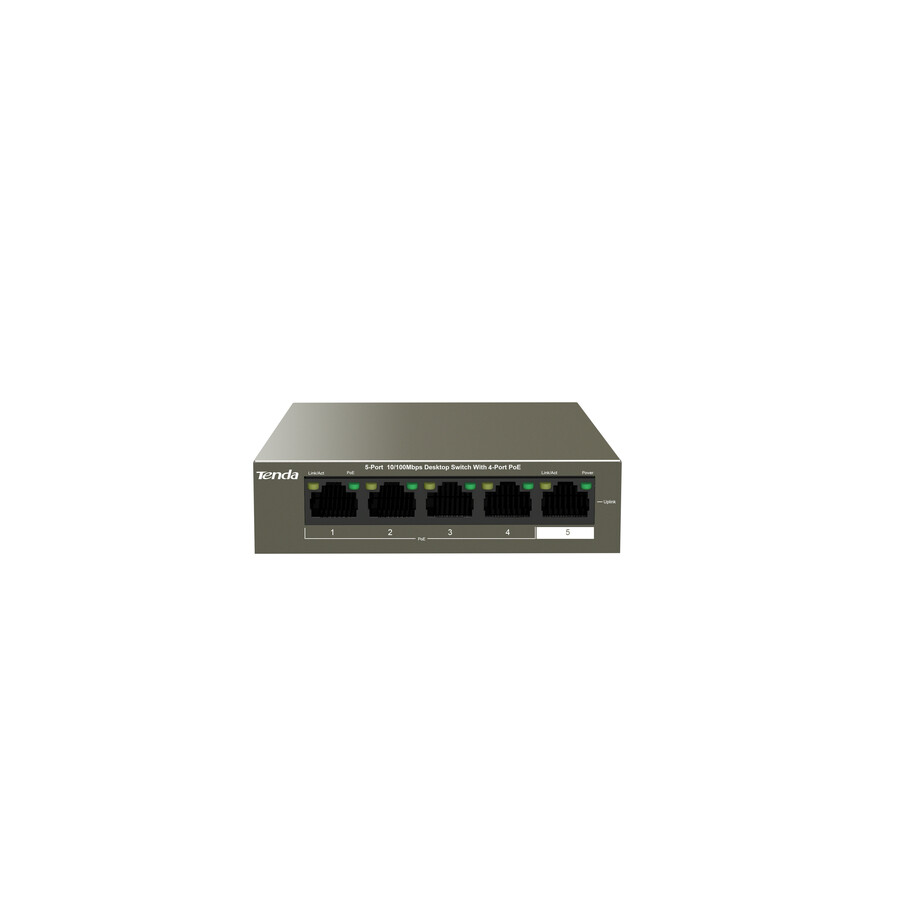 Tenda 5-Port 10/100Mbps Desktop Switch With 4-Port PoE