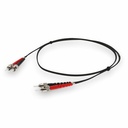 AddOn 10m ST to ST Black OM1 Duplex OFNR (Riser-Rated) MMF Fiber Patch Cable