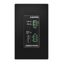 Crestron DM Essentials 4K60 4:4:4 Receiver for HDMI, RS-232, and IR Signal Extension over CATx Cable, Wall Plate, Black