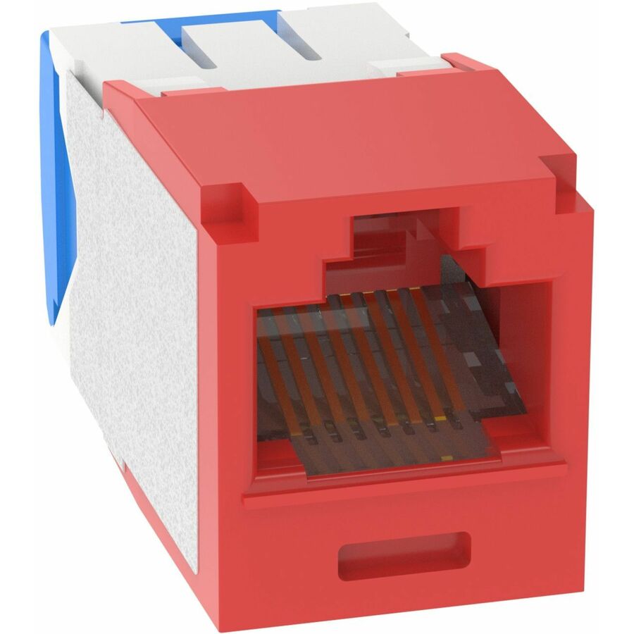 Panduit Mini-Com UTP RJ45 Cat 6A TG Jack Module Corrosion Resistant, Red