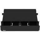 Panduit Opticom Rack Mount Enclosure, Black, 2 RU, 8 FAP/Cassette Slots