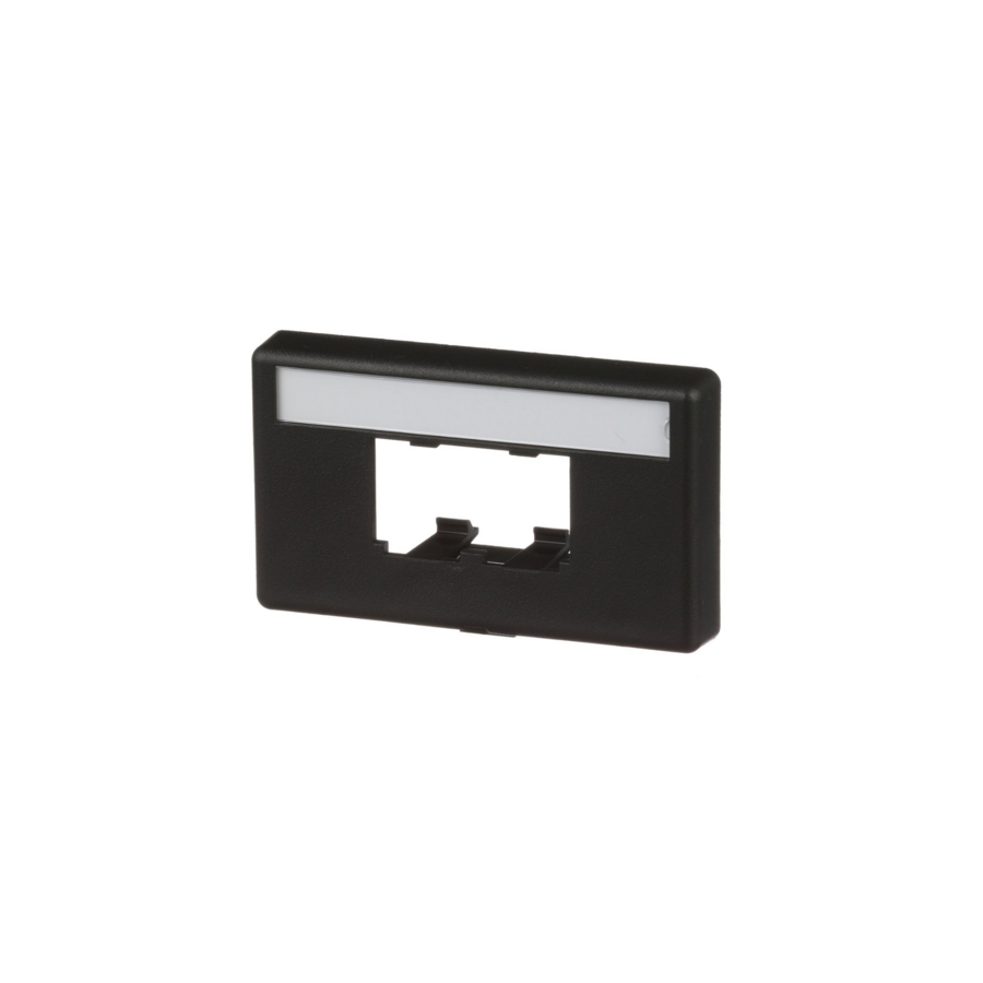 PanNet Mini-Com, Furniture Faceplate, Standard Opening, 2 Port, Black