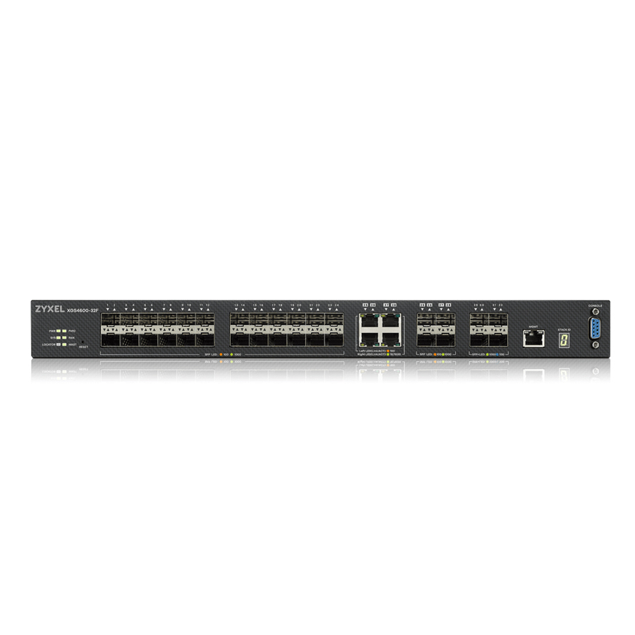 ZYXEL XGS4600-32F 24-port Gigabit SFP L3 Managed Aggregation Switch with 4 SFP+ 10G Uplinks and 4 10G Combo (SFP+/RJ-45) Ports