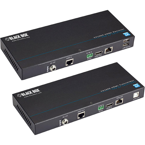 Black Box VX1000 Series Extender Kit - 4K, HDMI, CATx, USB
