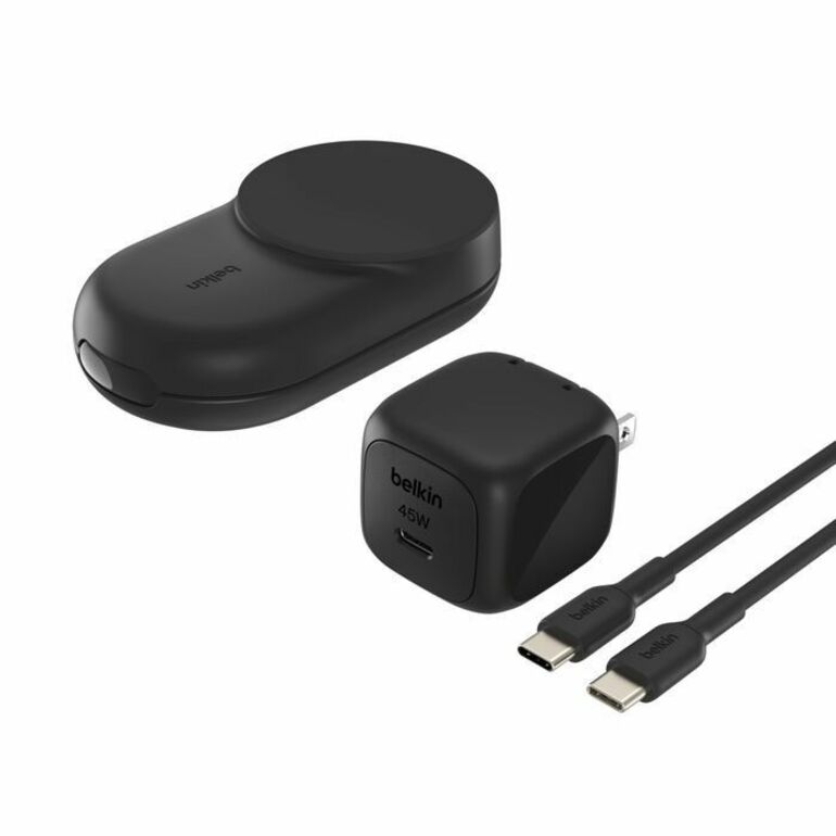 Belkin 25W 3-in-1 Wireless Foldable Magnetic Qi2 Charging Pad for Smartphone, Airpods, Smartwatch - Black