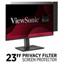 ViewSonic 23" Privacy Filter Screen Protector for Widescreen (16:9) LCD Monitor, Lightweight Anti-glare and Anti-scratch, Black.