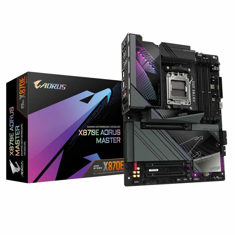 GIGABYTE X870E AORUS MASTER Gaming Desktop Motherboard - AMD X870E Chipset - Socket AM5 - ATX