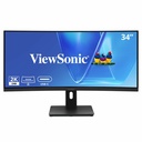 ViewSonic VG3409C 34 Inch 1440p Ultrawide Monitor, Curved VA Display with 120Hz for Smooth Home and Office Productivity, Advanced Ergonomics, 96W USB-C, RJ45, HDMI, and DisplayPort Inputs