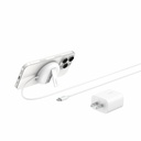 Belkin 15W Wireless Magnetic Charging Pad w/ Qi2 for iPhones & Airpods - Fast Charge - Portable Charger - White