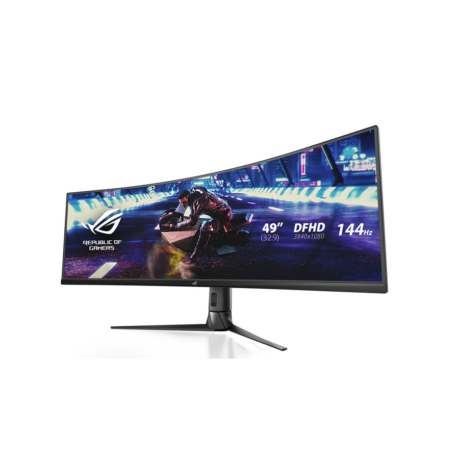 Asus ROG Strix XG49VQ 49" Class Double Full HD (DFHD) Curved Screen Gaming LCD Monitor - 32:9 - Black