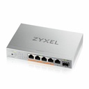 Zyxel 5-Port 2.5Gb MultiGig PoE Ethernet POE++ (60W) Switch | 5 x 100/1G/2.5G Ports + 1 x 10G SFP+ | 4 x PoE Ports | 70W Budget | Plug & Play | Desktop or Wall-Mount | Lifetime Warranty | XMG-105HP