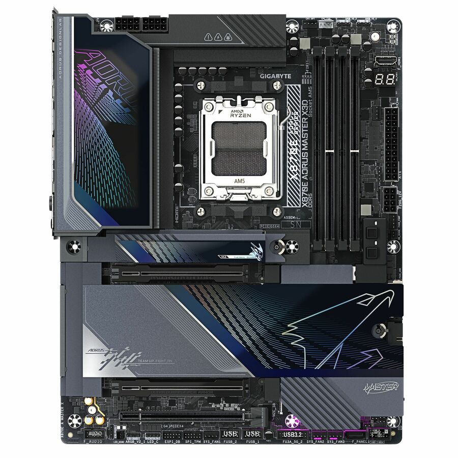 Aorus Ultra Durable X870E AORUS MASTER X3D Gaming Desktop Motherboard - AMD X870E Chipset - Socket AM5 - ATX