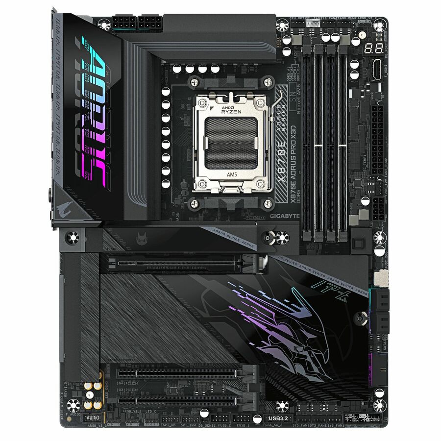 Aorus Ultra Durable X870E AORUS PRO X3D Gaming Desktop Motherboard - AMD X870E Chipset - Socket AM5 - ATX