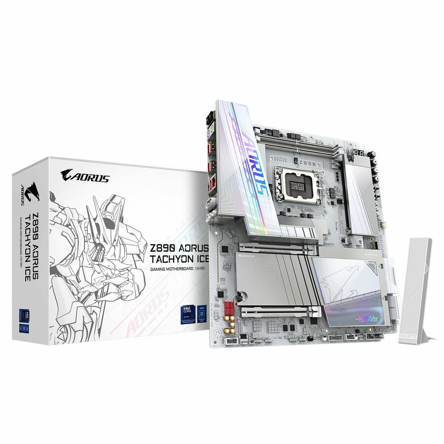 Aorus Ultra Durable Z890 A TACHYON ICE Gaming Desktop Motherboard - Intel Z890 Chipset - Socket LGA-1851 - Extended ATX