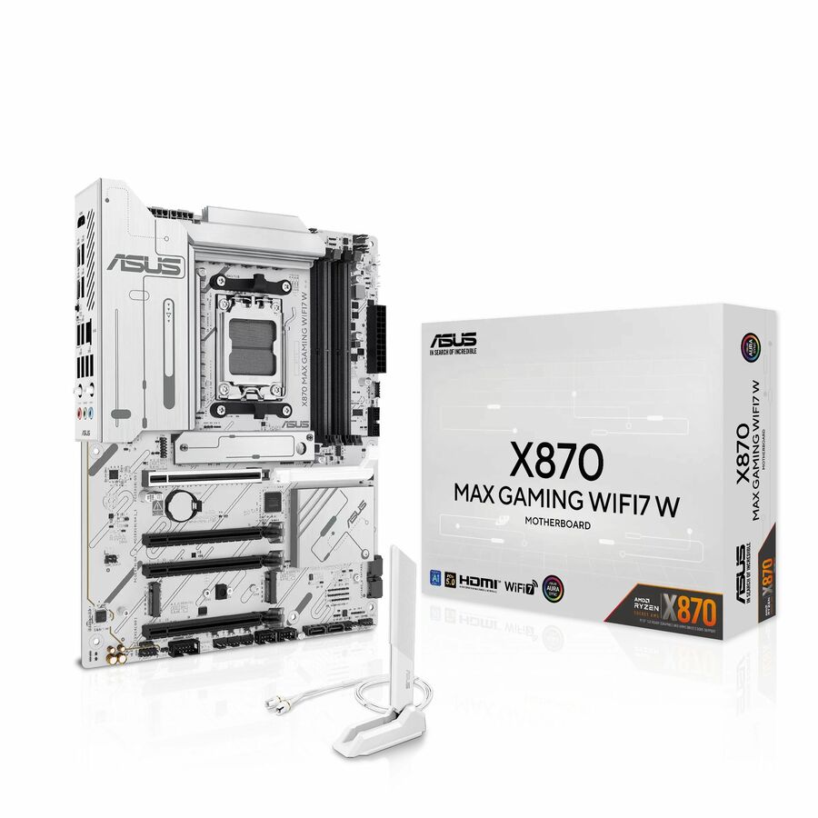 Asus X870 MAX GAMING WIFI7 W Gaming Desktop Motherboard - AMD X870 Chipset - Socket AM5 - ATX