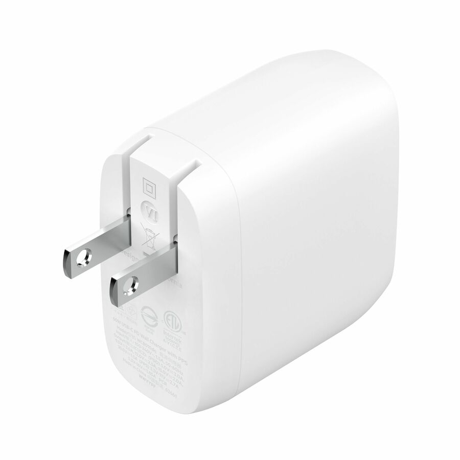 Belkin Dual USB-C Wall Charger w/PPS 60W for Apple iPhone, Galaxy, Google - Compatible w/USB-C to Lightning & USB-C