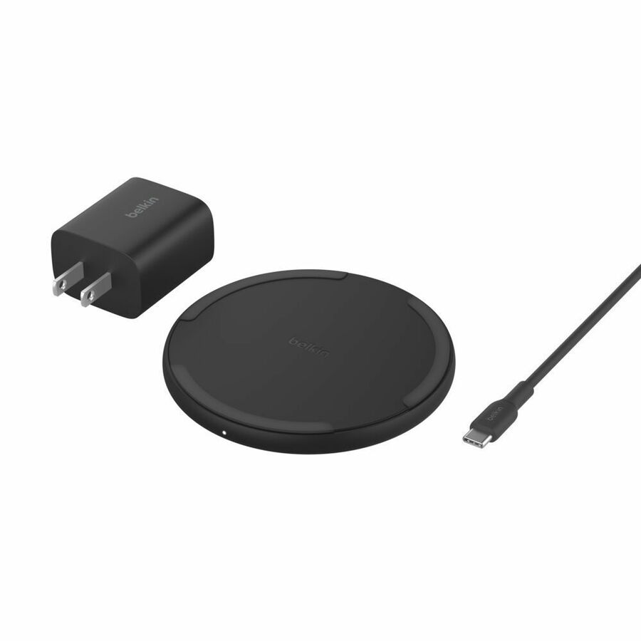 Belkin 15W Qi Wireless Charging Pad for Smartphones - USB-C Cable - Fast Charge - Charging Station - Black