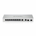 Zyxel 12-Port Multi-Gigabit Ethernet Web Managed Switch | 2 x 2.5GB | 2 x 10G SFP+ Fiber | 8 x GbE Ports | Plug & Play | Desktop or Wall-Mount | Ethernet Splitter | Lifetime Warranty | XGS1010-12