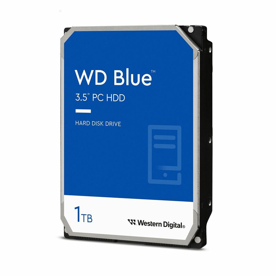 WD Blue WD10EZEX 1 TB Hard Drive - 3.5" Internal - SATA - Conventional Magnetic Recording (CMR) Method - Blue